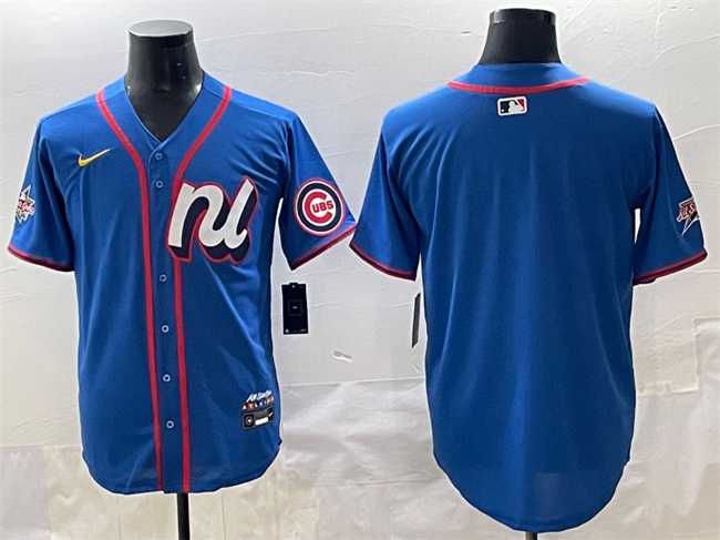 Mens National League Chicago Cubs Blank Blue 2025 All-Star Edition Limited Stitched Baseball Jersey