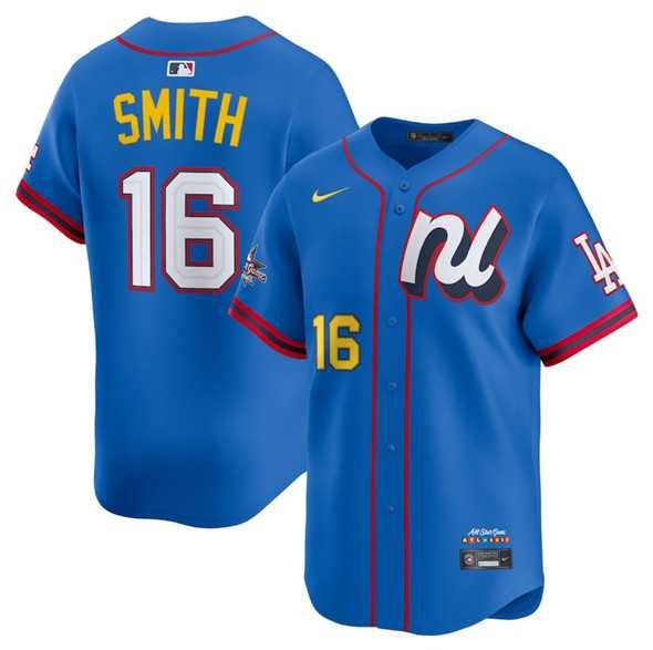 Mens National League #16 Will Smith Blue 2025 All-Star Edition Limited Stitched Baseball Jersey