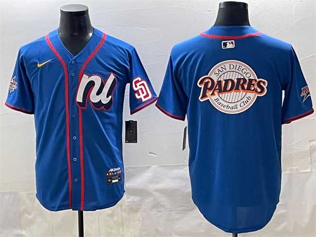 Mens National League San Diego Padres Team Big Logo Blue 2025 All-Star Edition Limited Stitched Baseball Jersey