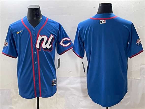Mens National League Cincinnati Reds Blank Blue 2025 All-Star Edition Limited Stitched Baseball Jersey