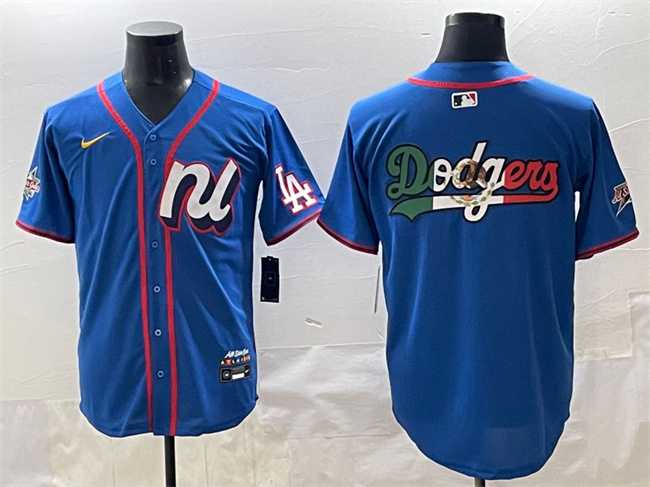 Mens National League Los Angeles Dodgers Team Big Logo Blue 2025 All-Star Edition Limited Stitched Baseball Jersey
