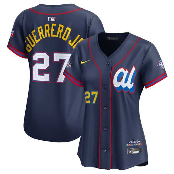Womens American League #27 Vladimir Guerrero Jr. Navy 2025 All-Star Edition Limited Stitched Baseball Jersey(Run Small)
