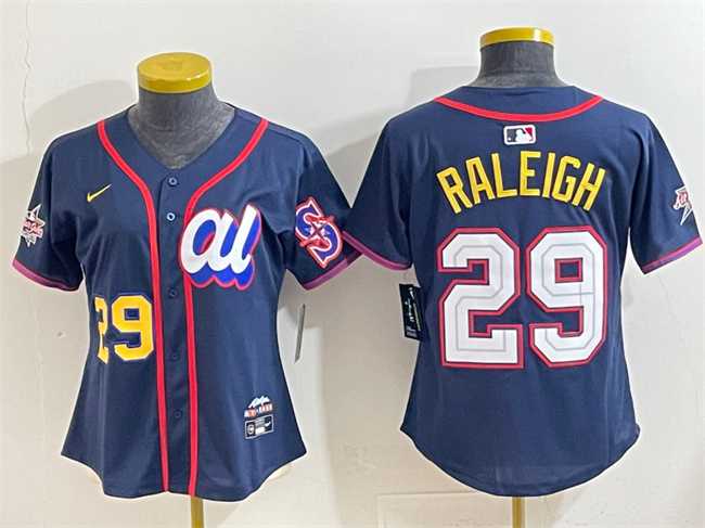 Womens American League #29 Tarik Skubal Navy 2025 All-Star Edition Limited Stitched Baseball Jersey(Run Small)