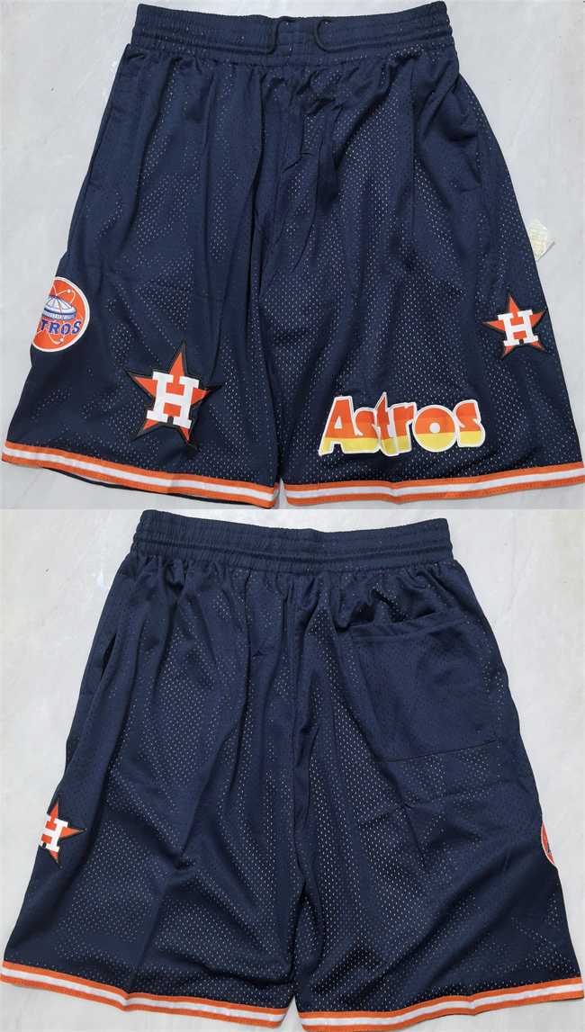 Mens Houston Astros Navy Shorts(Run Small)