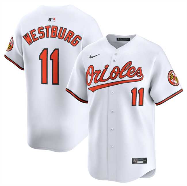 Mens Baltimore Orioles #11 Jordan Westburg White 2025 Home Limited Cool Base Stitched Baseball Jersey Dzhi
