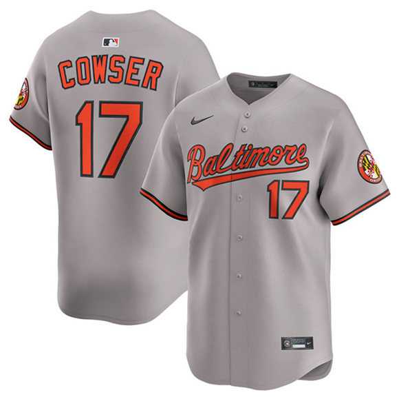 Mens Baltimore Orioles #17 Colton Cowser Gray 2025 Limited Stitched Baseball Jersey Dzhi
