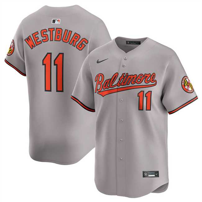 Mens Baltimore Orioles #11 Jordan Westburg Gray 2025 Limited Cool Base Stitched Baseball Jersey Dzhi