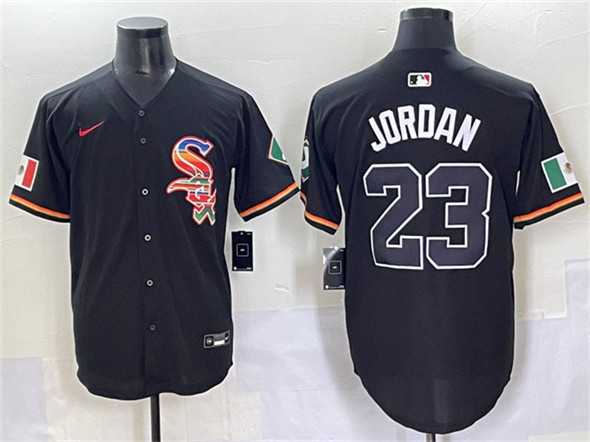 Mens Chicago White Sox #23 Michael Jordan Black Mexico Limited Stitched Baseball Jersey