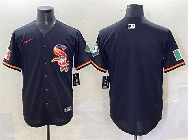 Mens Chicago White Sox Blank Black Mexico Limited Stitched Jersey