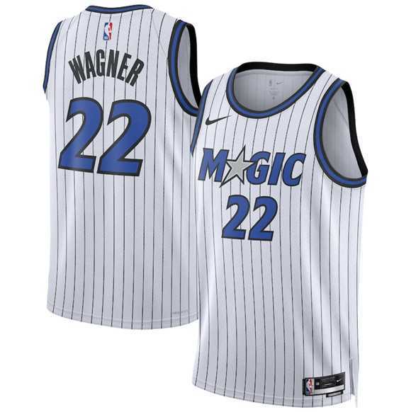 Mens Orlando Magic #22 Franz Wagner White 2025 Association Edition Stitched Jersey Dzhi
