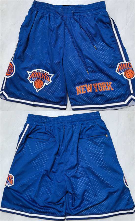 Mens New Yok Knicks Royal Shorts (Run Small)