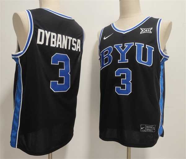 Mens Duke Blue Devils #3 AJ Dybantsa Black Stitched Basketball Jersey