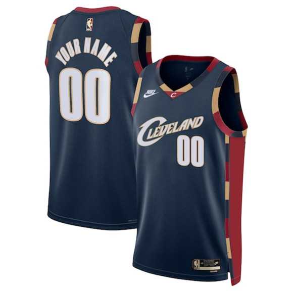 Mens Cleveland Cavaliers Active Player Custom Navy 2025 Classic Edition Stitched Jersey