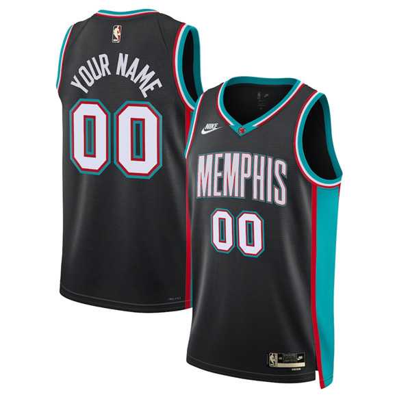 Mens Memphis Grizzlies Active Player Custom Black 2025 Classic Edition Stitched Basketball Jersey