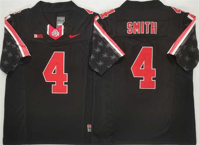 Mens Ohio State Buckeyes #4 Jeremiah Smith Black 2025 F.U.S.E. Limited Stitched Jersey