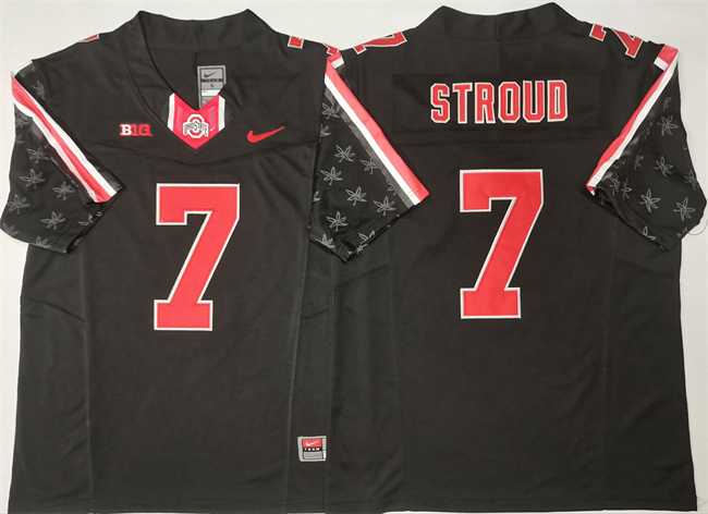 Mens Ohio State Buckeyes #7 C.J. Stroud Black 2025 F.U.S.E. Limited Stitched Jersey