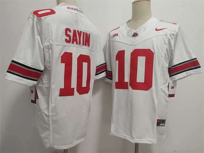 Mens Ohio State Buckeyes #10 Julian Sayin White 2025 F.U.S.E. Limited Stitched Jersey