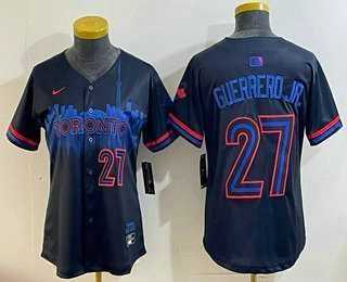 Womens Toronto Blue Jays #27 Vladimir Guerrero Jr Black 2024 City Connect Limited Jersey