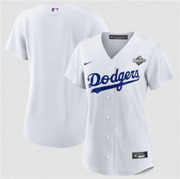 Womens Los Angeles Dodgers Blank White 2025 World Series Home Cool Base Stitched Jersey Dzhi