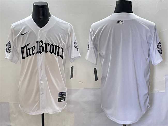 Mens New York Yankees Blank White Gothic Legacy Edition Vapor Premier Limited Stitched Baseball Jersey