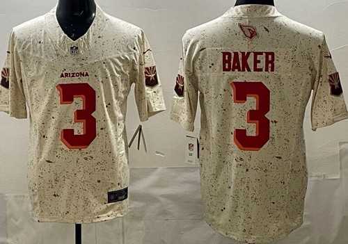 Mens Arizona Cardinals #3 Budda Baker Limited Cream Rivalries FUSE Vapor Jersey Dzhi