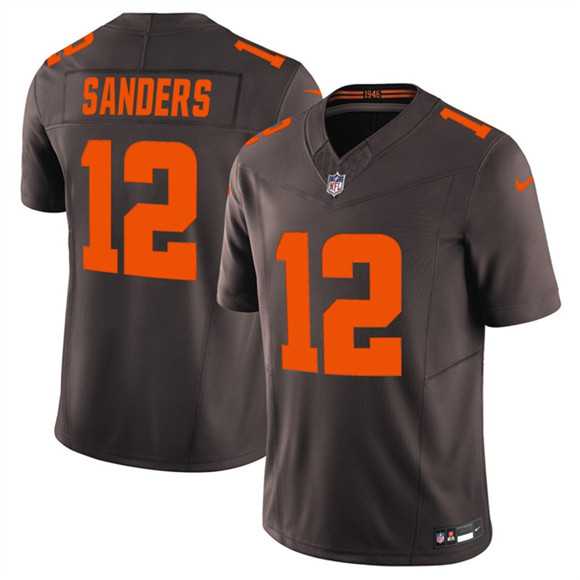Mens Cleveland Browns #12 Shedeur Sanders Brown 2025 F.U.S.E. Alpha Dawg Limited Stitched Jersey Dzhi