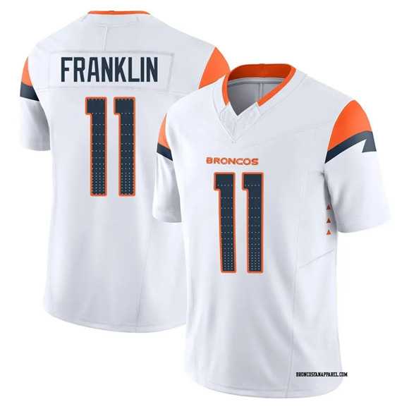 Mens Denver Broncos #11 Troy Franklin White 2025 F.U.S.E. Vapor Limited Stitched Jersey Dzhi