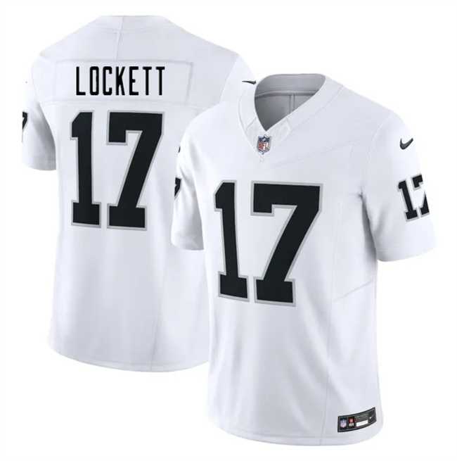 Mens Las Vegas Raiders #17 Tyler Lockett White 2025 F.U.S.E. Vapor Untouchable Limited Stitched Jersey Dzhi