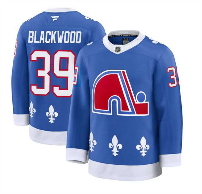 Mens Colorado Avalanche #39 Mackenzie Blackwood Blue 2025 Alternate Stitched Jersey Dzhi