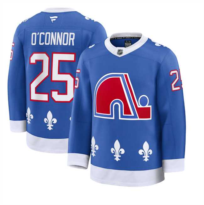 Mens Colorado Avalanche #25 Logan OConnor Blue 2025 Alternate Stitched Jersey Dzhi