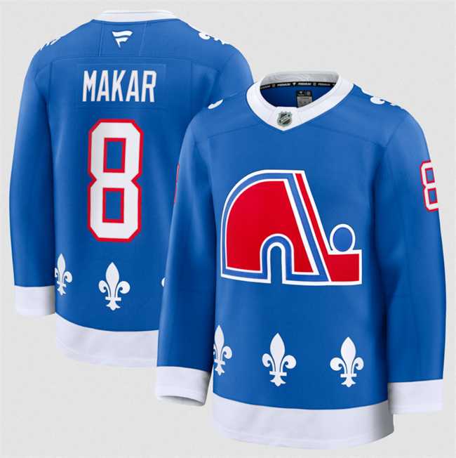 Mens Colorado Avalanche #8 Cale Makar Blue 2025 Alternate Stitched Jersey Dzhi