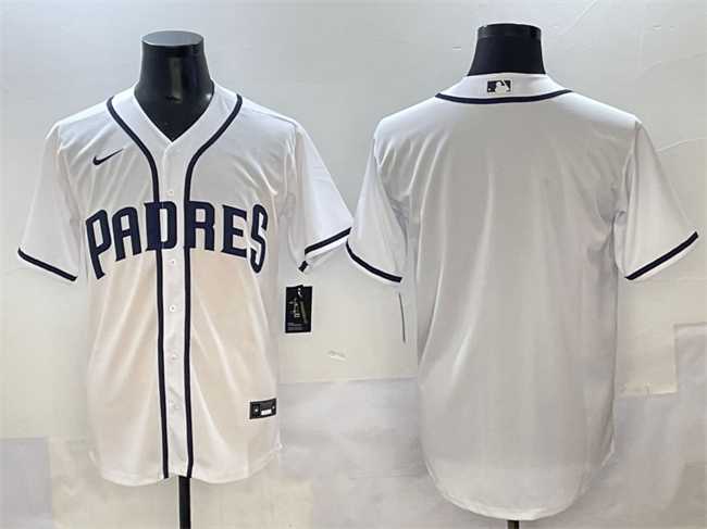 Mens San Diego Padres Blank White Cool Base Stitched Baseball Jersey