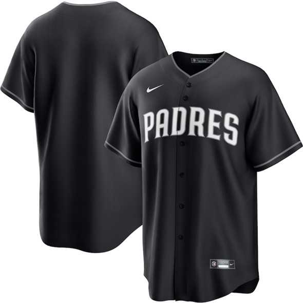 Mens San Diego Padres Blank Black Lights Out Limited Stitched Baseball Jersey Dzhi