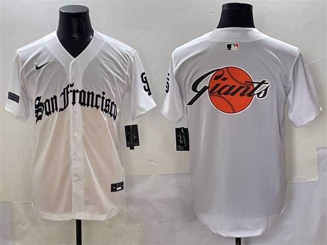 Mens San Francisco Team Big Logo White Gothic Fog Edition Vapor Premier Limited Stitched Jersey