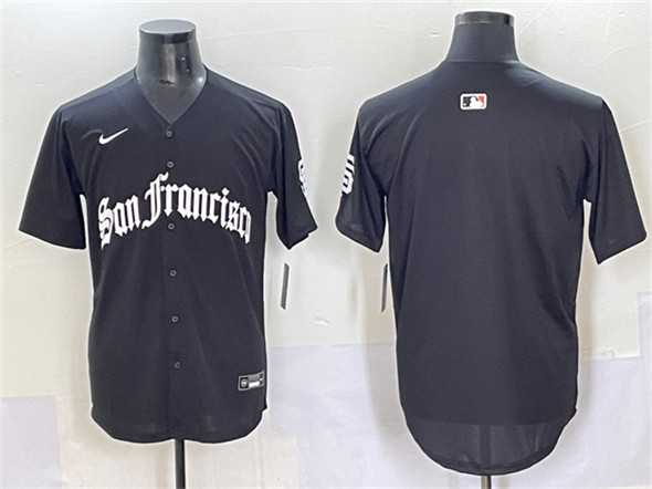 Mens San Francisco Giants Blank Black Gothic Fog Edition Vapor Premier Limited Stitched Jersey