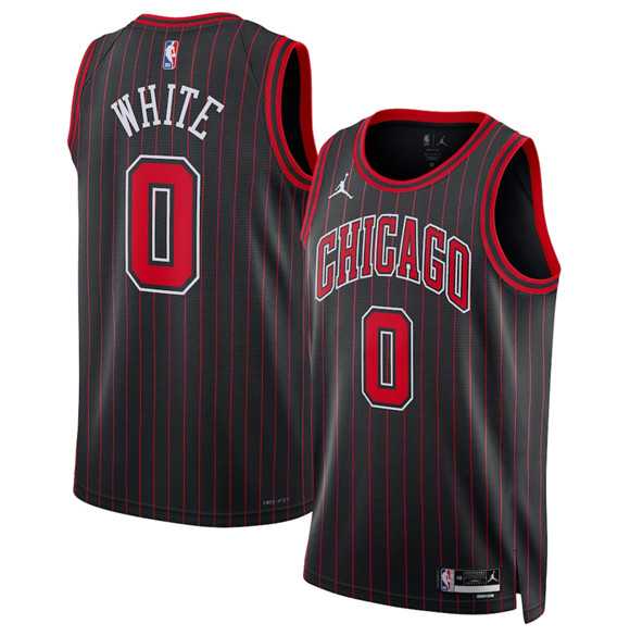 Mens Chicago Bulls #0 Coby White White 2024-25 City Edition Stitched Jersey Dzhi