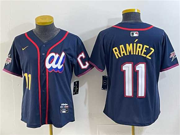 Womens American League #11 Jose Ramirez Navy 2025 All-Star Edition Limited Stitched Jersey->2025 mlb all-star->MLB Jersey