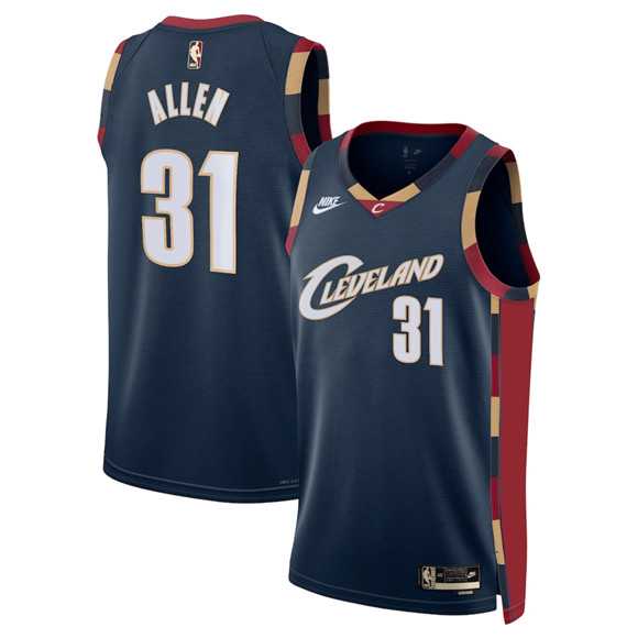 Mens Cleveland Cavaliers #31 Jarrett Allen Navy 2025 Classic Edition Stitched Jersey Dzhi