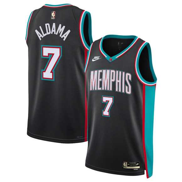 Mens Memphis Grizzlies #7 Santi Aldama Black 2025 Classic Edition Stitched Jersey Dzhi