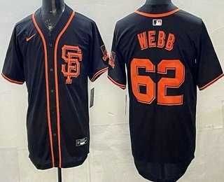 Mens San Francisco Giants #62 Logan Webb Black Limited Jersey Dzhi->san francisco giants->MLB Jersey