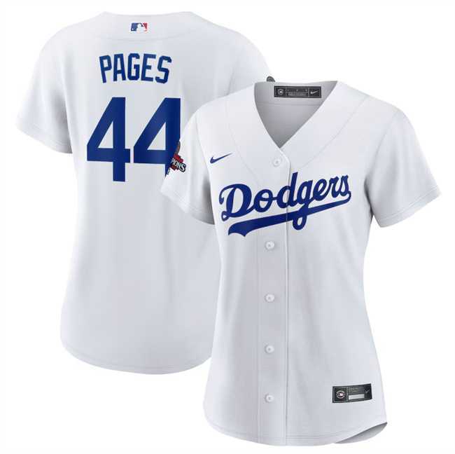 Womens Los Angeles Dodgers #44 Andy Pages White 2024 World Series Champions Cool Base Stitched Jersey Dzhi->mlb womens jerseys->MLB Jersey
