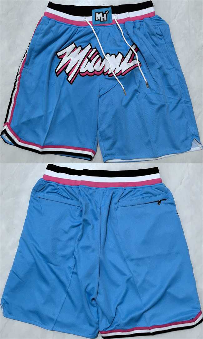 Mens Miami Heat Blue Shorts (Run Small)