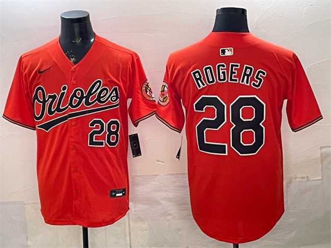 Mens Baltimore Orioles #28 Trevor Rogers Orange 2025 Limited Stitched Jersey