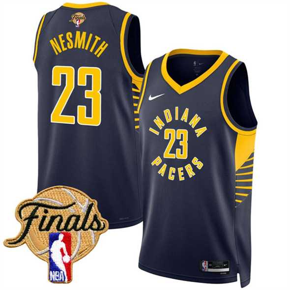 Mens Indiana Pacers #23 Aaron Nesmith Navy 2025 Finals Icon Edition Stitched Jersey Dzhi