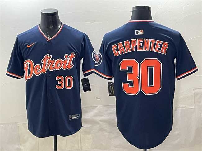 Mens Detroit Tigers #30 Kerry Carpenter Navy 2026 Alternate Vapor Premier Limited Stitched Jersey->detroit tigers->MLB Jersey