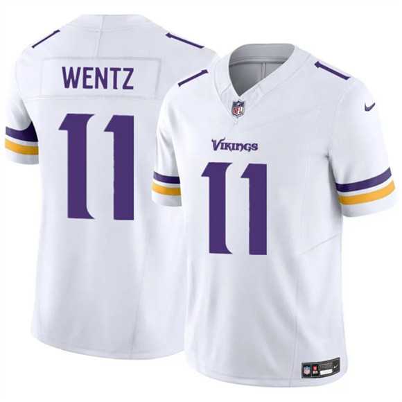 Men & Women & Youth Minnesota Vikings #11 Carson Wentz White 2025 F.U.S.E. Vapor Untouchable Limited Stitched Jersey