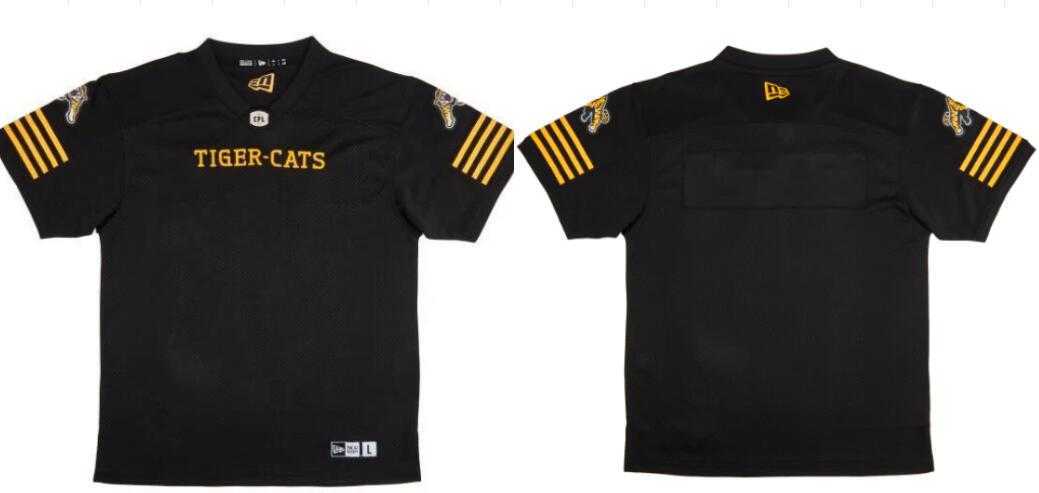 CFL Hamilton Tiger-Cats Blank Black Crested Home Replica Jersey
