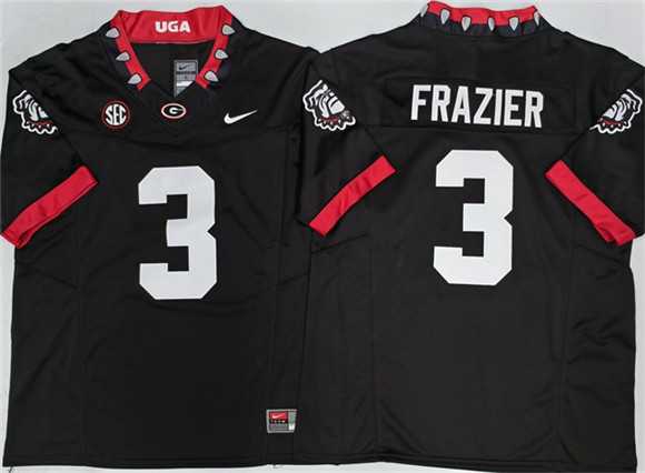 Mens Georgia Bulldogs #3 Nate Frazier Black 2025 F.U.S.E. Stitched Jersey