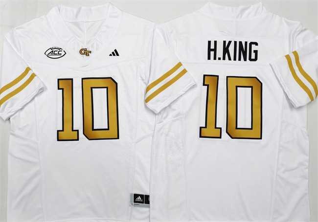 Mens Georgia Tech Yellow Jackets #10 Haynes King White F.U.S.E. Limited Stitched Jersey