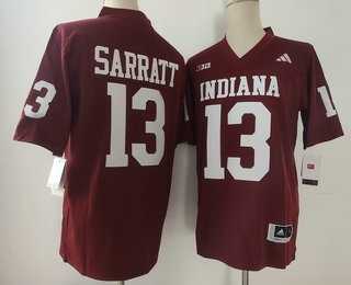 Mens Indiana Hoosiers #13 Elijah Sarratt Limited Red FUSE College Jersey